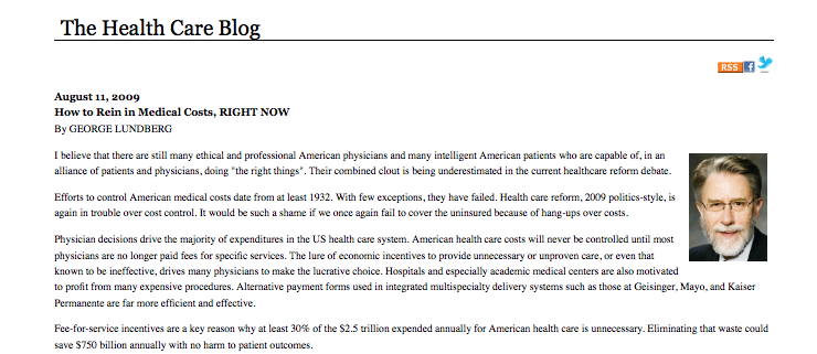The Health Care Blog